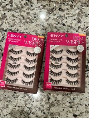 i•ENVY by Kiss 5 Pairs Demi Wispies 01 False Lashes 2 Pack (KPEM33)